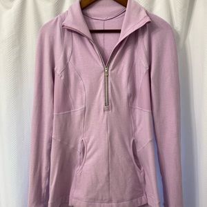 Pink/ purple ish half zip up sweater. Like new condition. Size 8